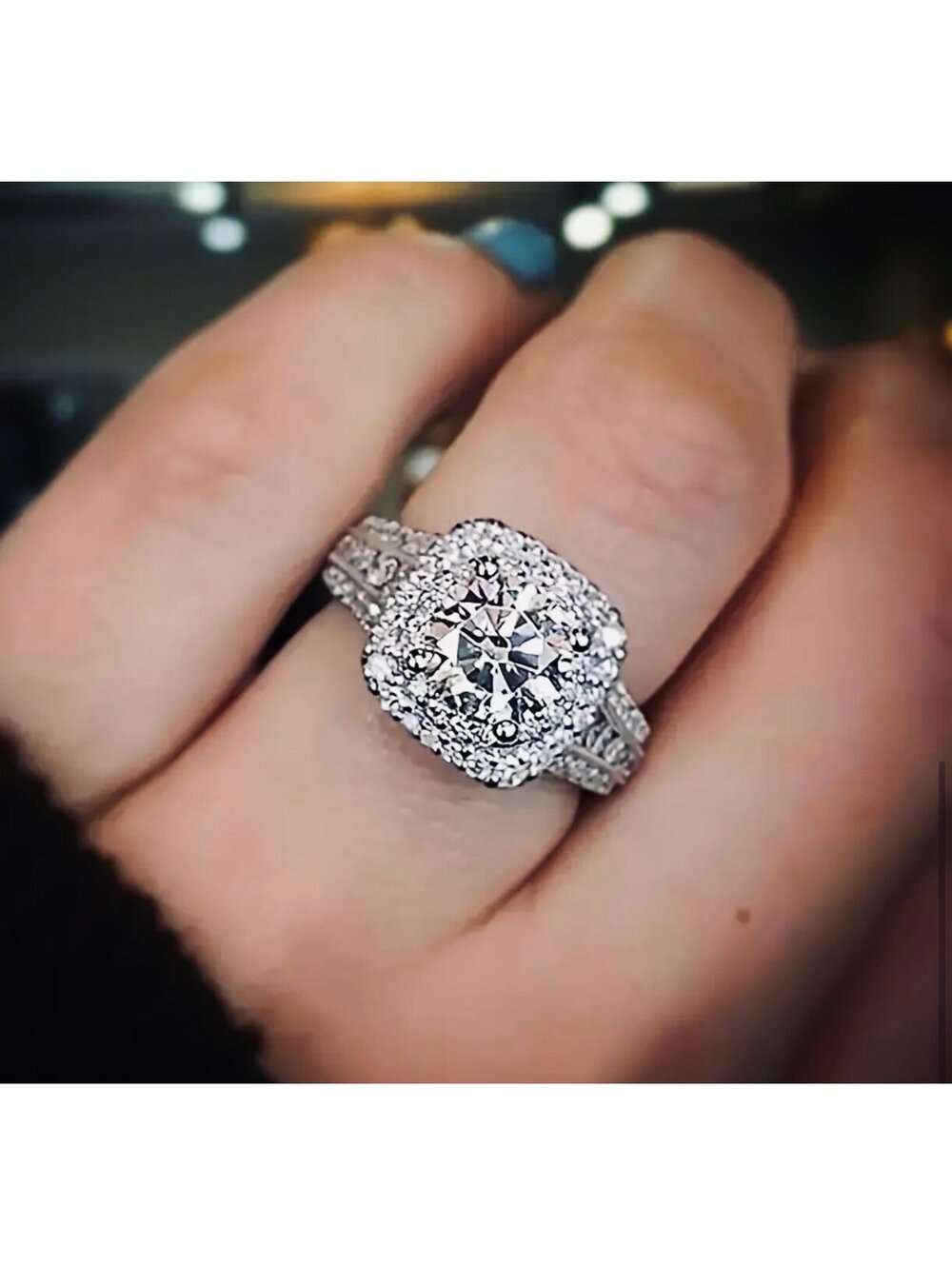 New - Sophisticated Aurora Ring - Silver /Cubic Zirconia - Size 7